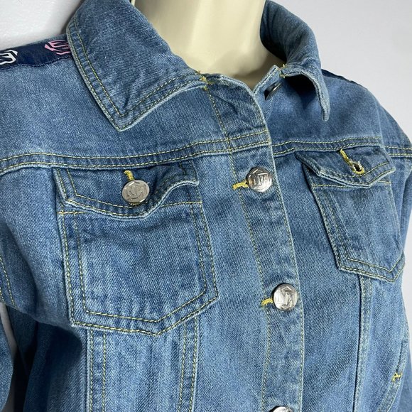 Norris Nuts Relaxed Denim Jacket Multi Logo Repeat - Picture 5 of 12